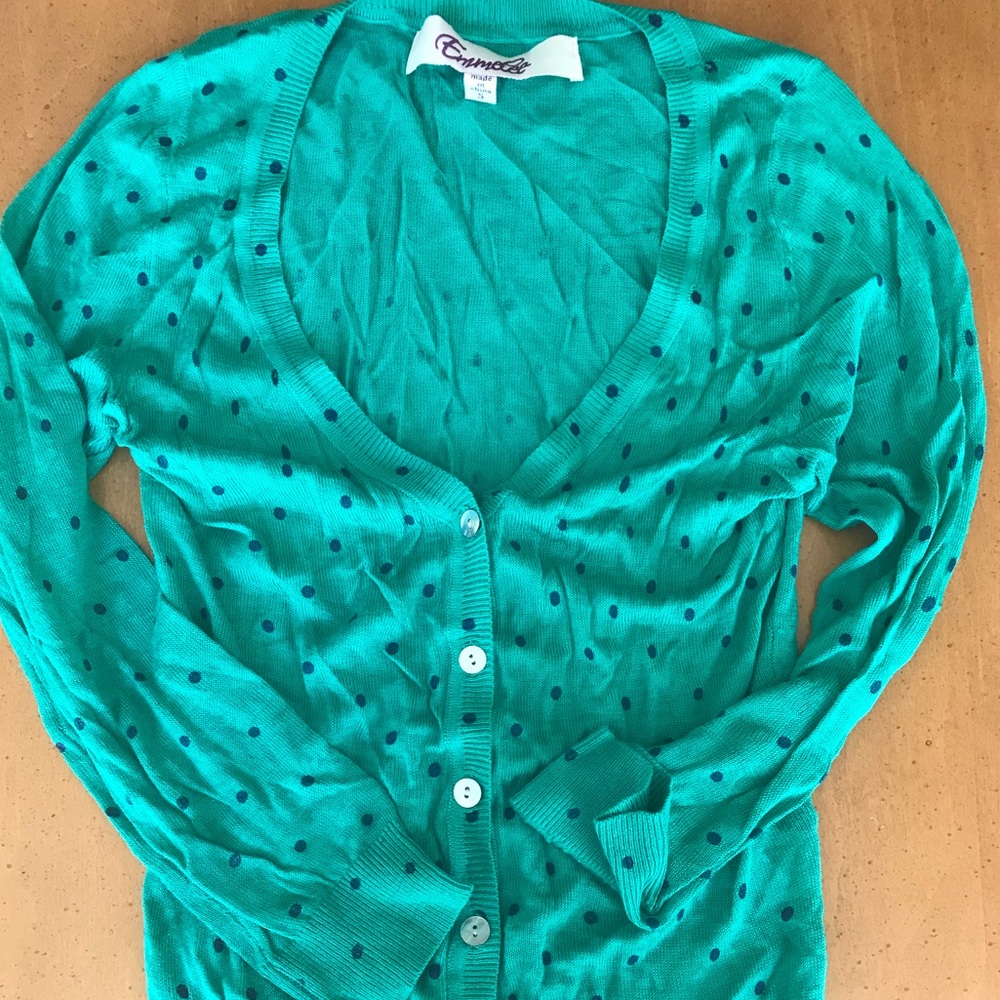 Cute polka dot cardi